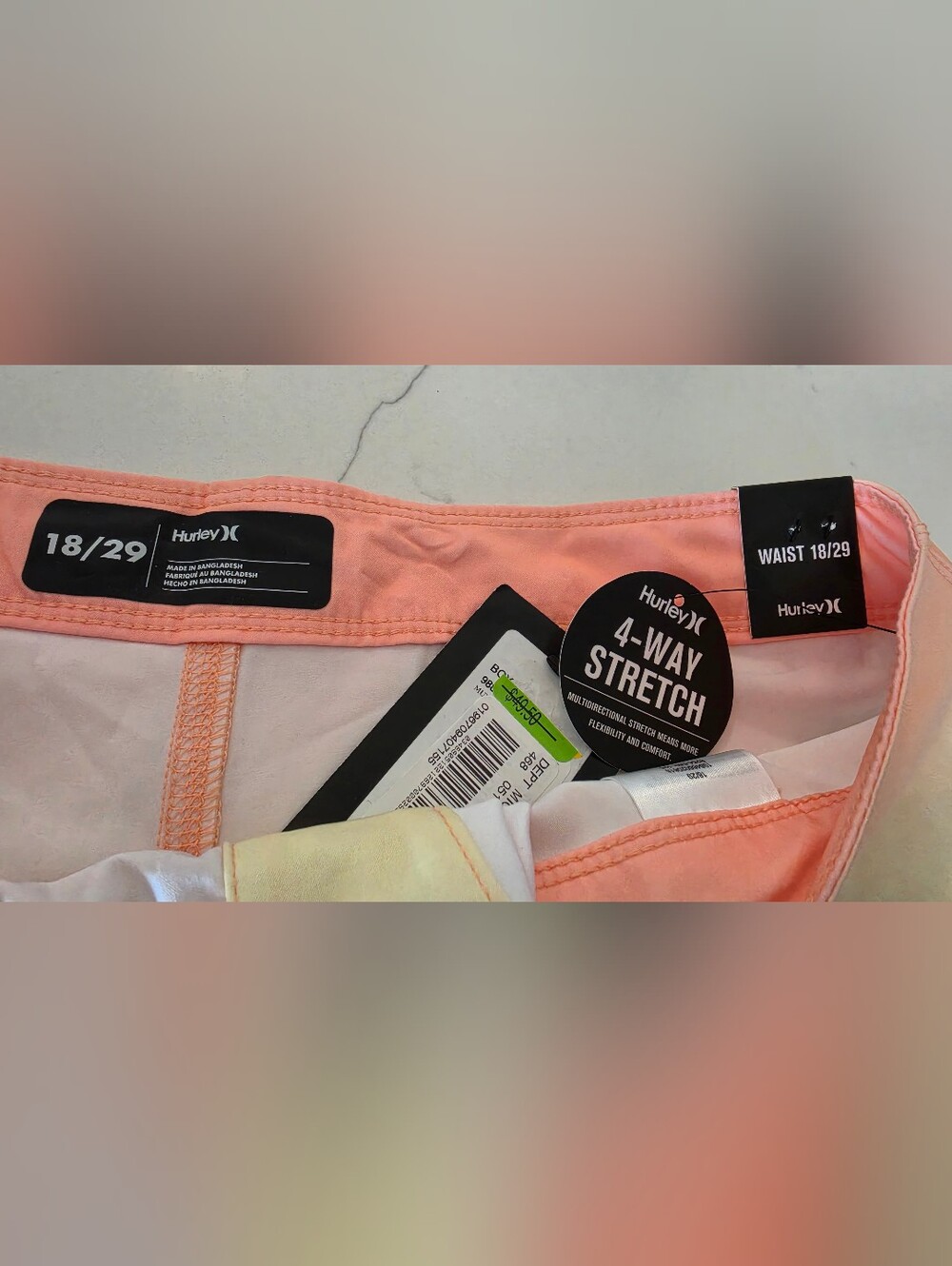 Hurley Boys Ombre Swim Shorts - Orange to Blue Sizes 10 16 18 - Picture 3 of 10